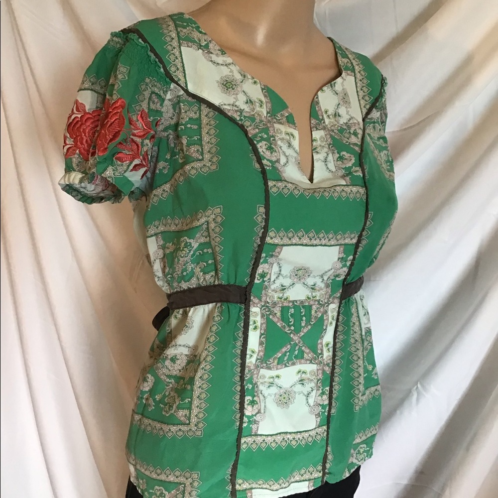 Silk Embroidered Top by Floreat